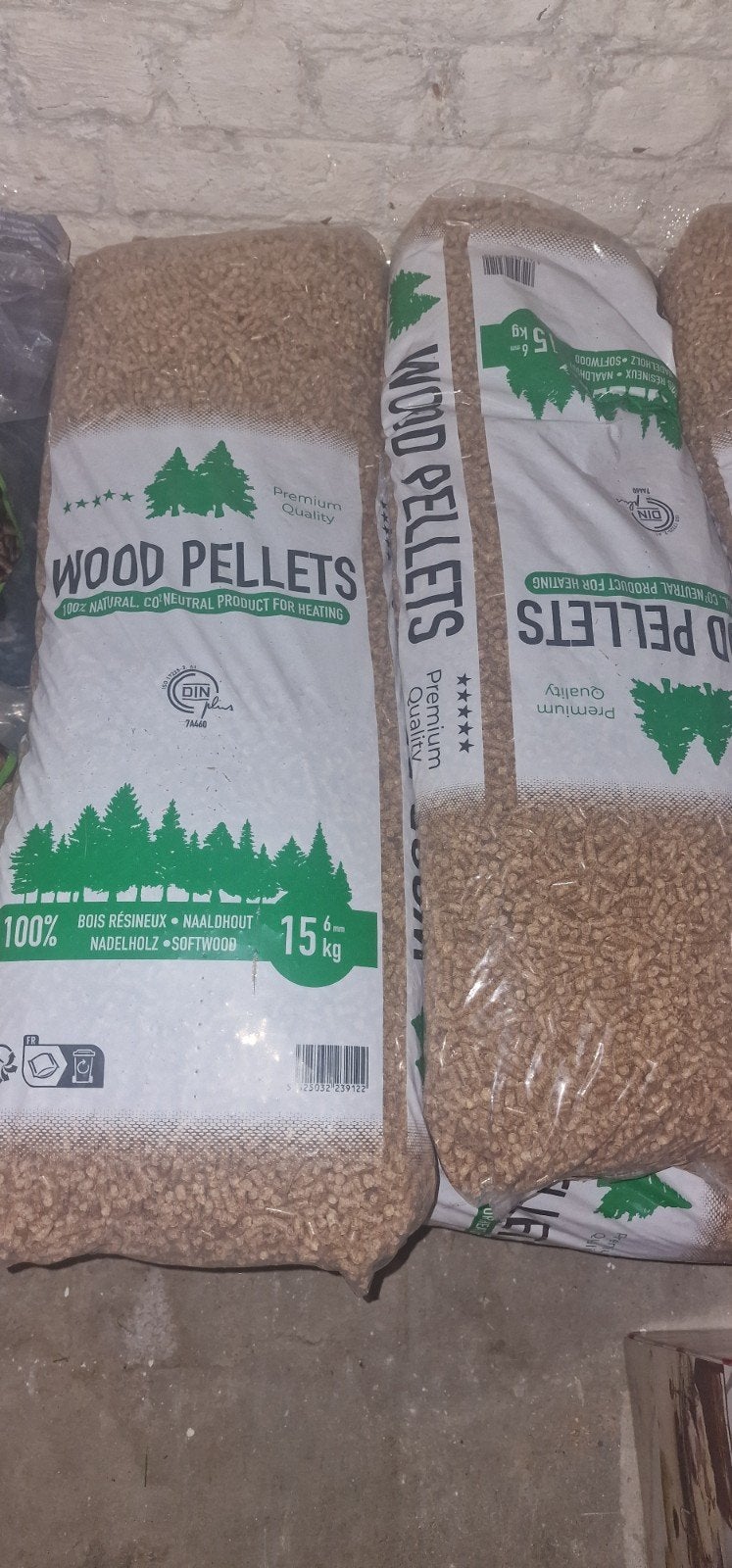 Kit complet Poêle : 9 sacs de pellets 15kg + Panier & Pelle, Maison & Meubles, Poêles