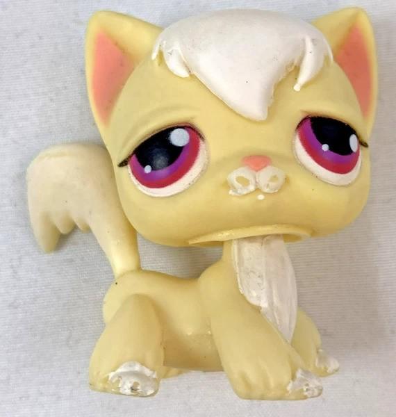 Littlest Pet Shop Hasbro LPS #364 Kat Angora Langhaar Creme, Verzamelen, Poppetjes en Figuurtjes, Verzenden, Zo goed als nieuw