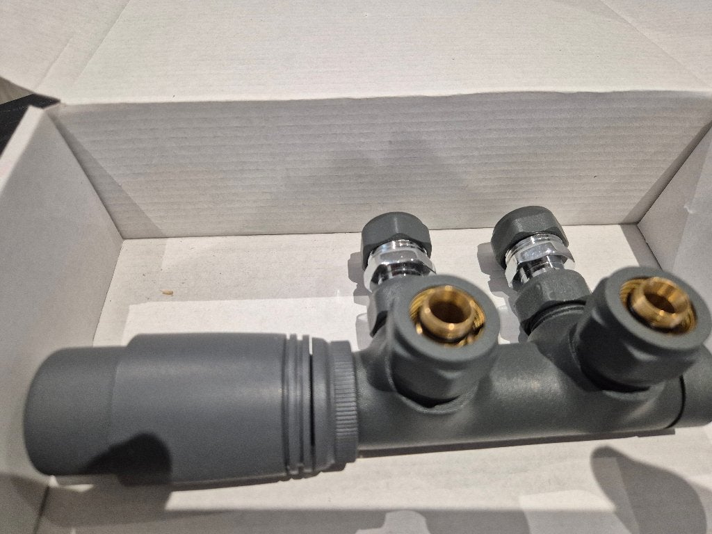 Set thermostatische kranen (Vipera Lungo), Doe-het-zelf en Bouw, Hoog rendement (Hr), Radiator, Minder dan 60 cm, Ophalen of Verzenden