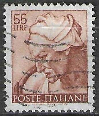 Italie 1961 - Yvert 835 - Œuvres de Michel-Ange (ST), Envoi, Affranchi