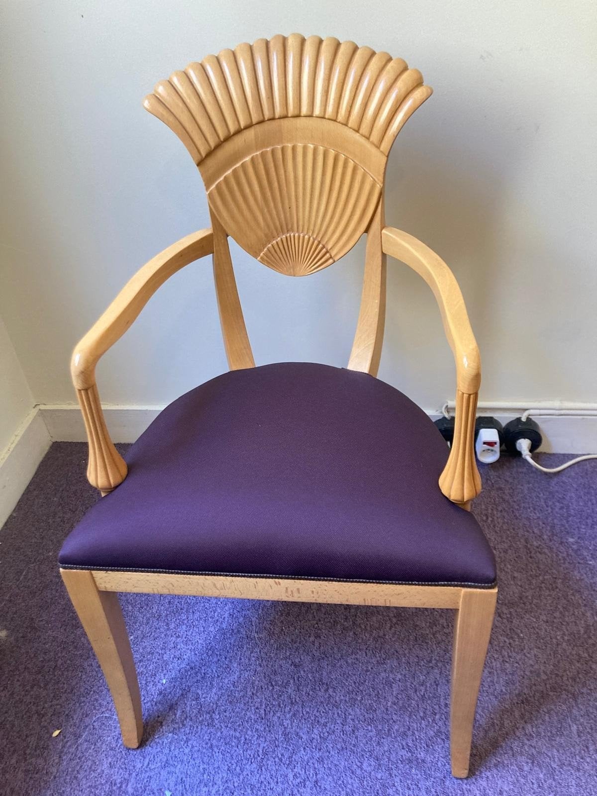 4 chaises en bois de haute qualité et tissus, Enlèvement