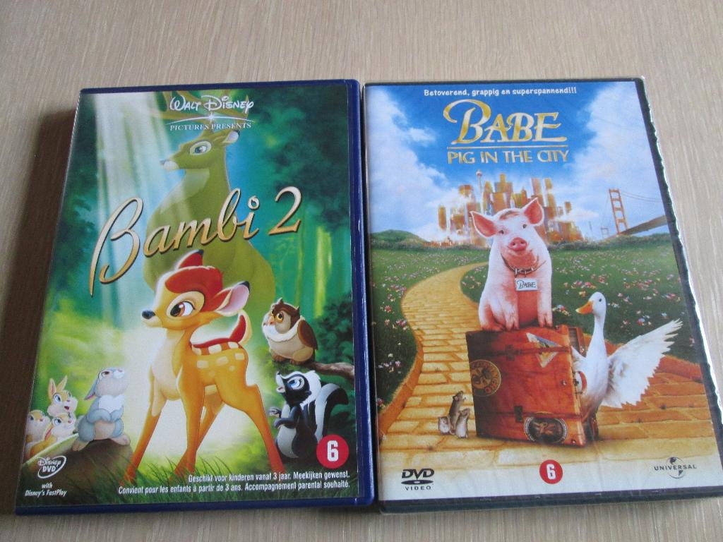 kinderfilms Bambi en Babe, Cd's en Dvd's, Alle leeftijden, Ophalen, Zo goed als nieuw, Film