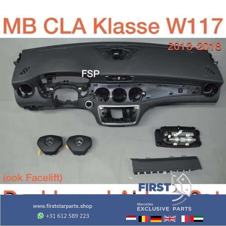 W117 CLA Facelift Dashboard + Airbags Mercedes 2013-2018 AMG, Gebruikt, -, -, Ophalen of Verzenden