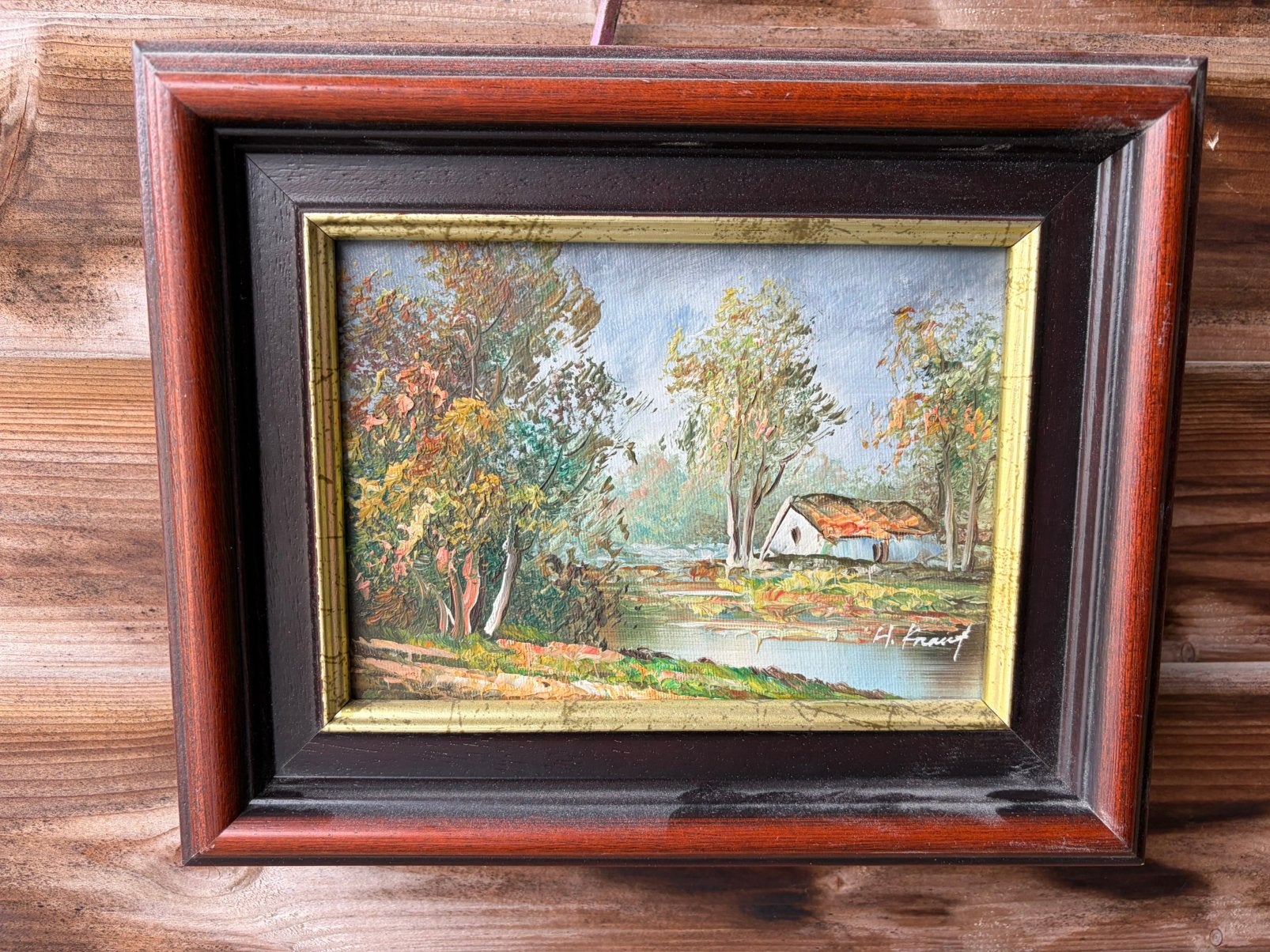 Schilderijtje kunstenaar Henner Knauf uit nalatenschap, Antiek en Kunst, Ophalen, Doek, Impressionistisch, Gesigneerd