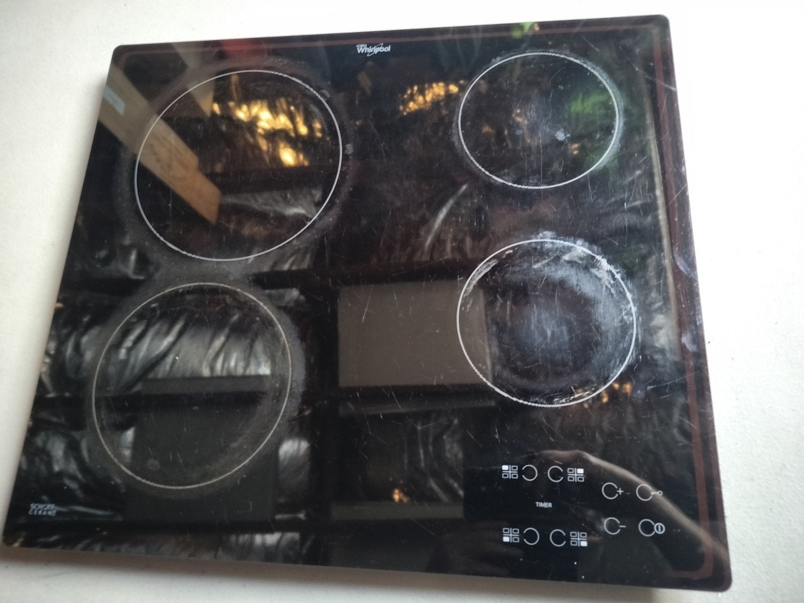 Kookplaat Whirlpool, Elektronische apparatuur, Ophalen, Gebruikt, Keramisch, 4 kookzones