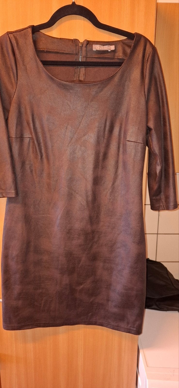 Bruine glitter jurk,  zo goed als nieuw, Kleding | Dames, Jurken, Ophalen of Verzenden, Maat 38/40 (M)