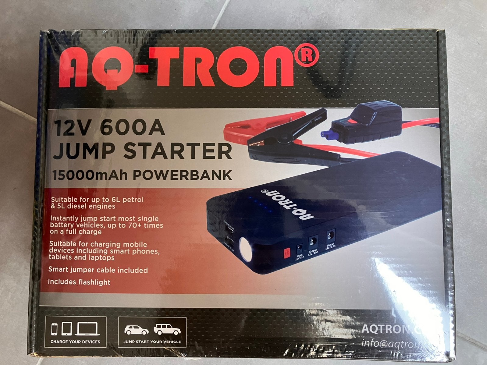 AQ tron jump starter 600A 12v, Enlèvement ou Envoi, Neuf, Pièces universelles