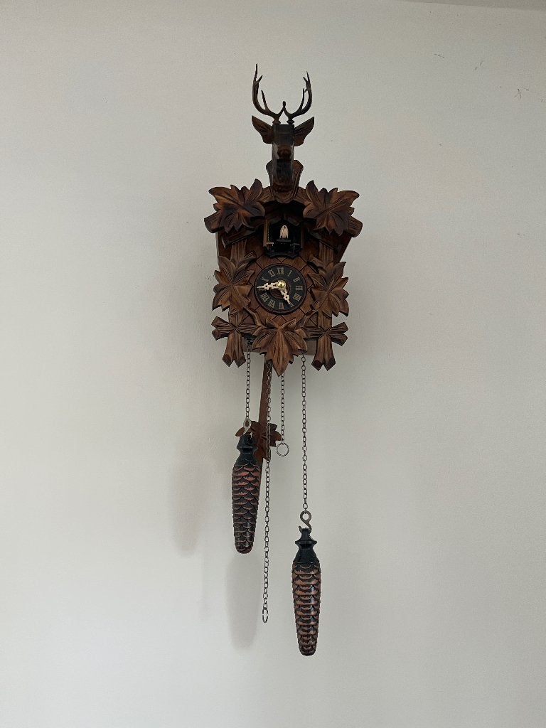 Belle horloge à coucou à piles, neuve dans sa boîte, Neuf, Coucou, Rétro, Analogique