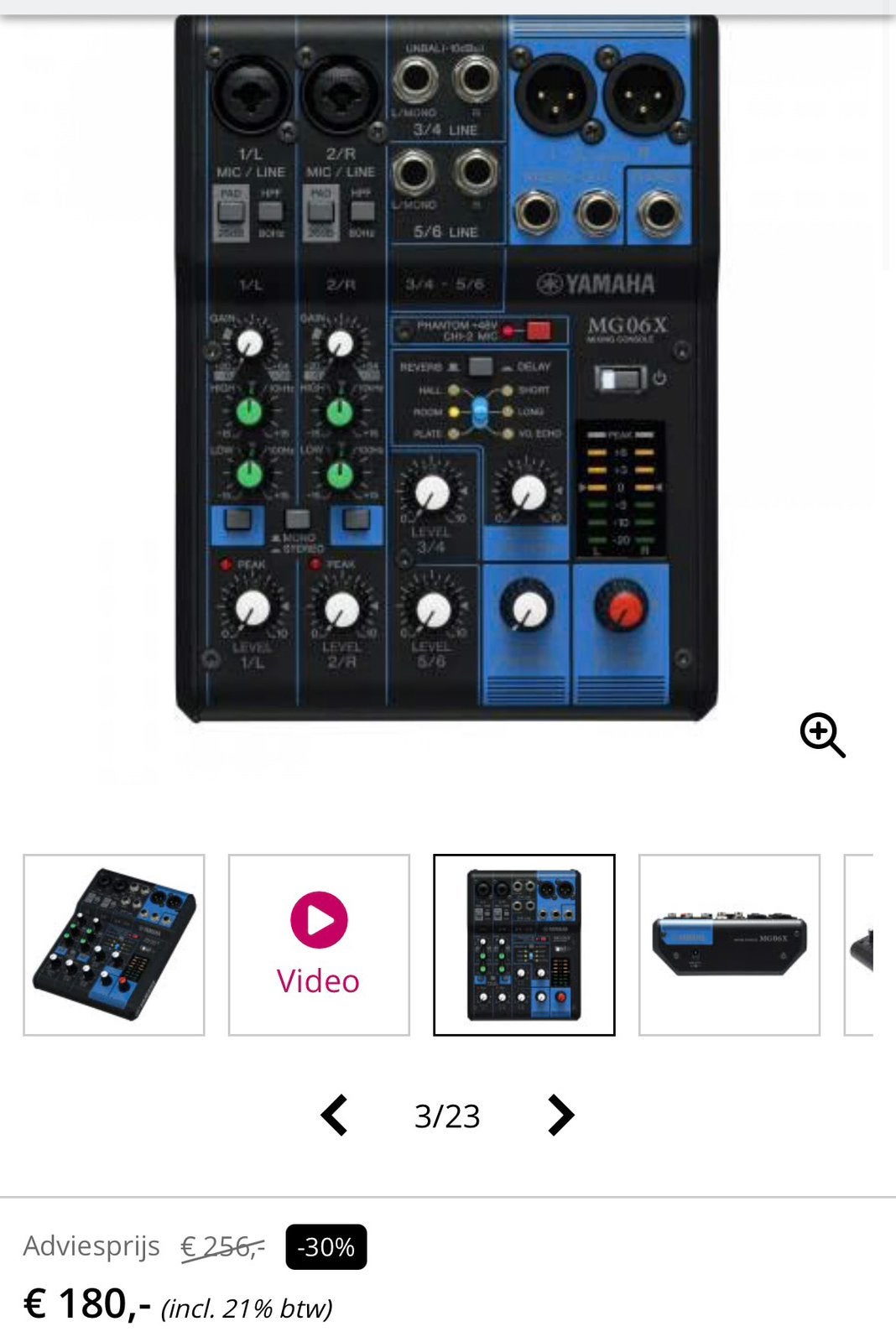 Mixeur 6 canaux Yamaha MG06 Live, Enlèvement, Comme neuf