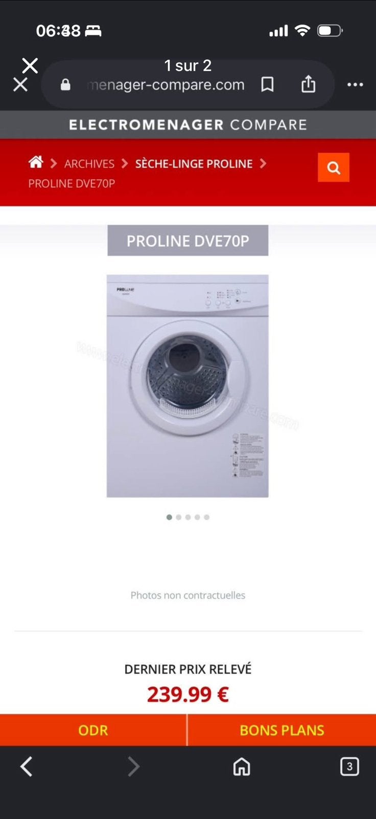 Sechoir à evacuation, Electroménager, Enlèvement, Utilisé