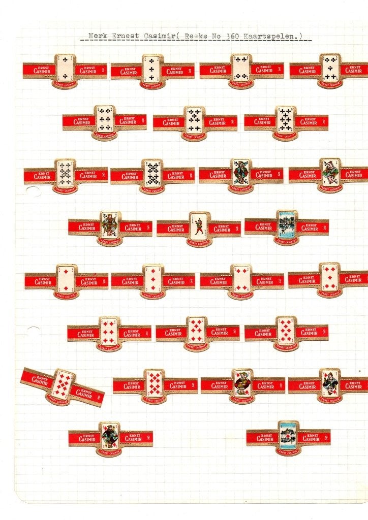 BANDES DE CIGARES ERNST CASIMIR, Enlèvement ou Envoi, Neuf, Bagues de cigare