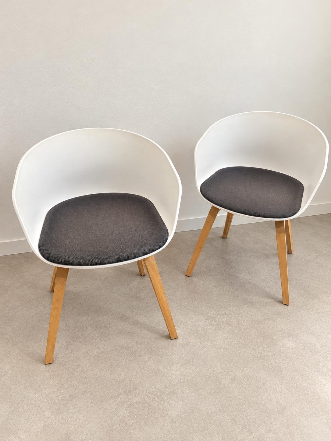 Lot de 6 chaises, Gris, Comme neuf, Enlèvement, Bois