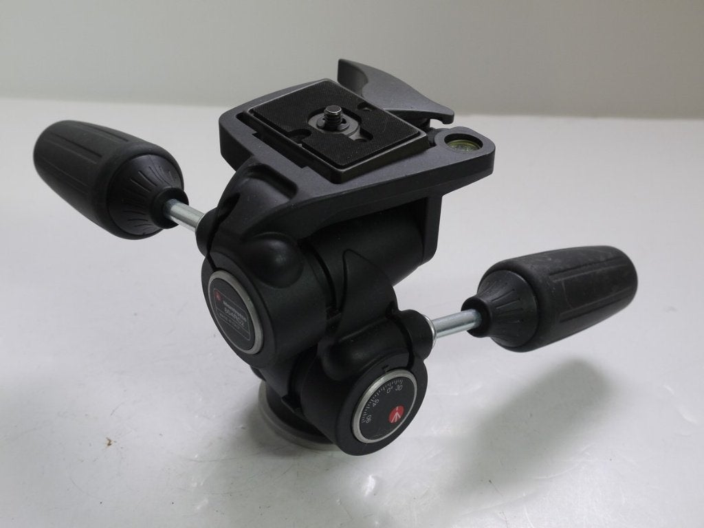 Manfrotto 804RC2 pan tilt 3way statiefkop, Audio, Tv en Foto, Fotografie | Statieven en Balhoofden, Snelkoppelingsplaat, Ophalen of Verzenden