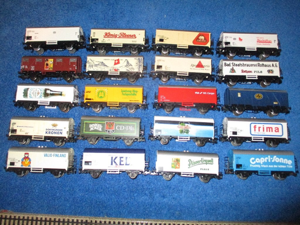 Marklin 20 wagons publicitaires, Ophalen of Verzenden, Gebruikt, Wagon, Märklin