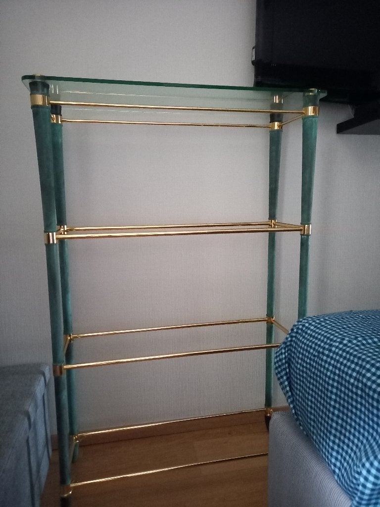 Prachtig glazen rek met 4 leggers, Huis en Inrichting, Ophalen, Zo goed als nieuw