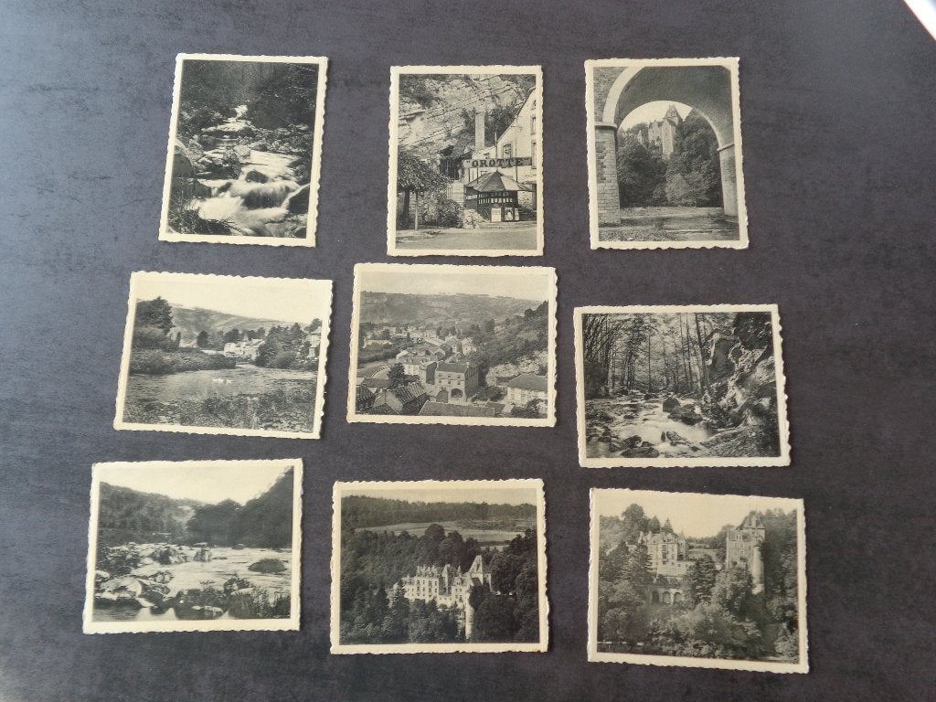 9 anciennes petites cartes postales de Remouchamps, Enlèvement