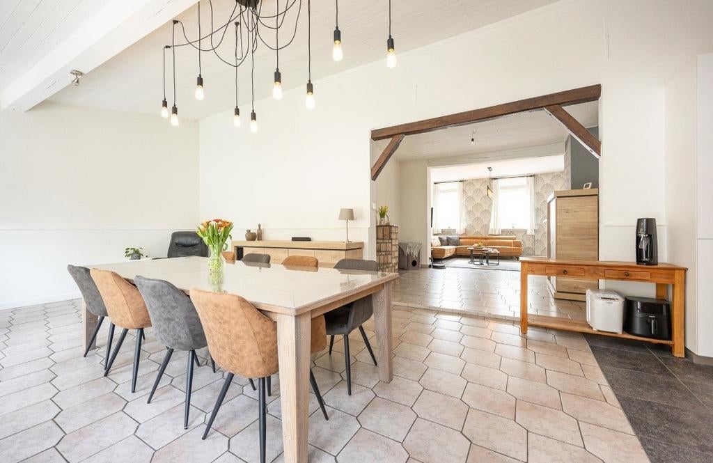 Extra lange eetkamertafel met 10 stoelen, Huis en Inrichting, Ophalen