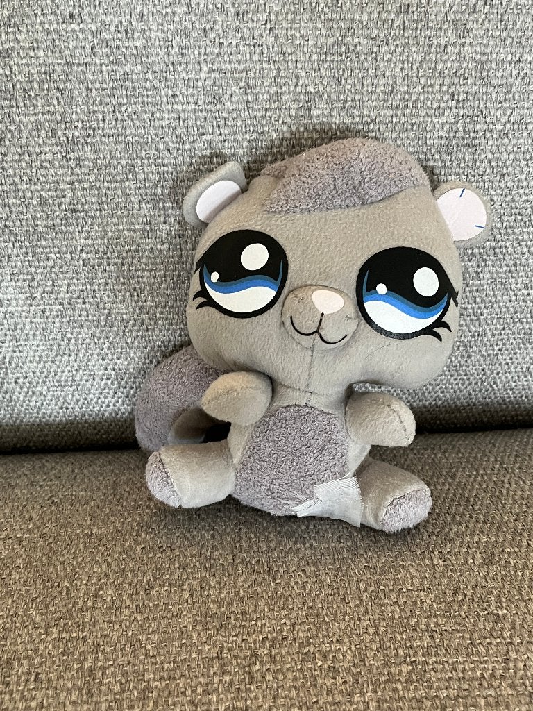 Littlest Pet Shop knuffel grijs, Enlèvement ou Envoi, Comme neuf, Gris