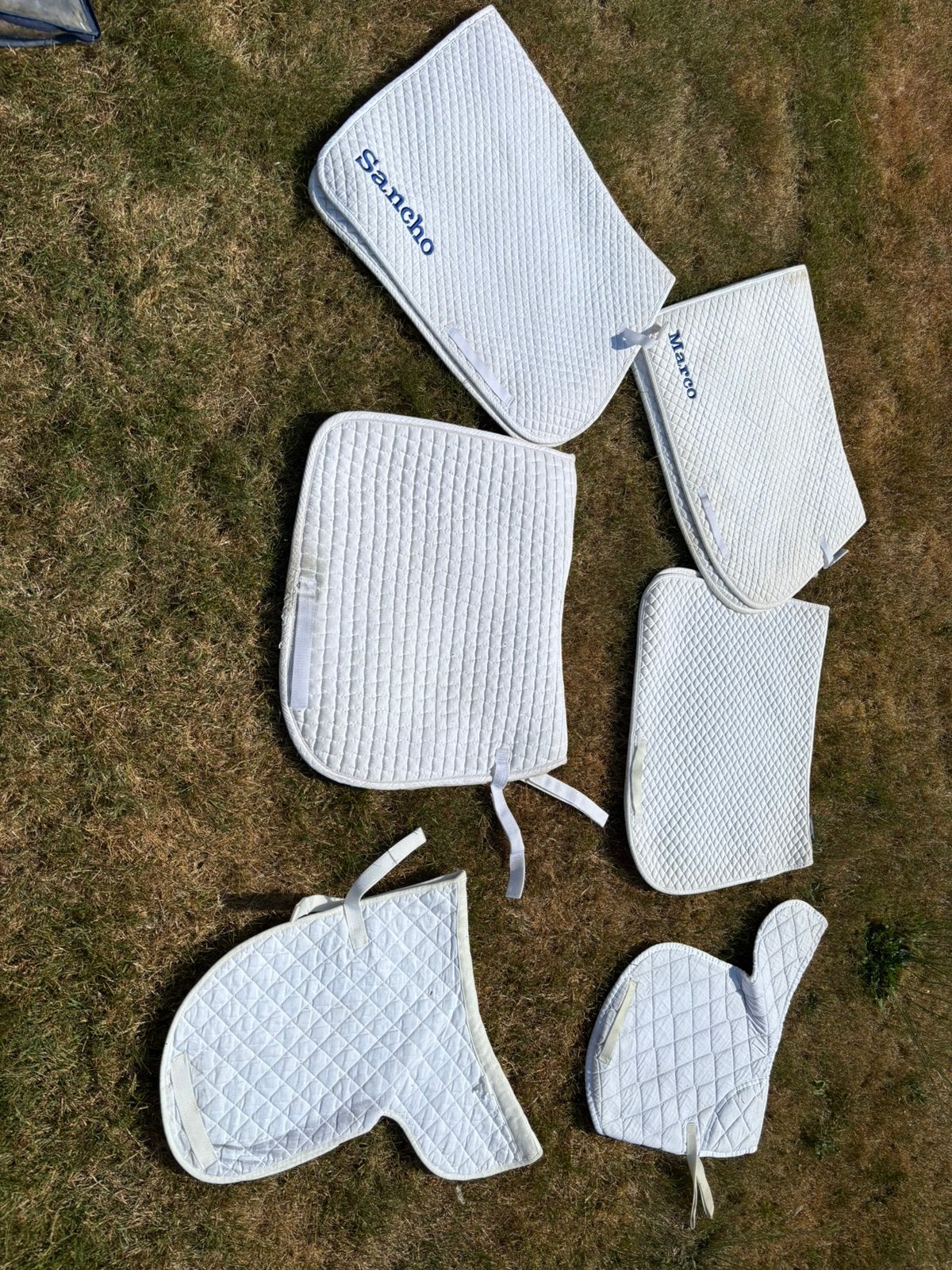 Set van 6 witte dekjes, Ophalen, Gebruikt