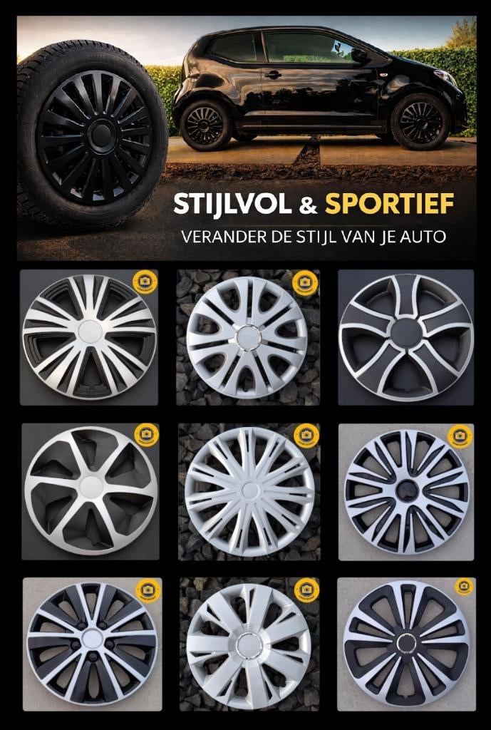 Stijlvolle Wieldoppen 14", 15" en 16", Verzenden, Nieuw