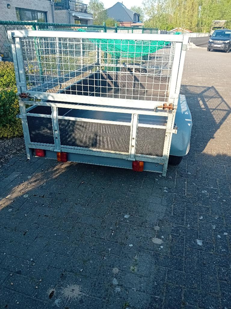 aanhanger 750kg dubbel as loofrekken en net, Auto diversen, Ophalen, Gebruikt