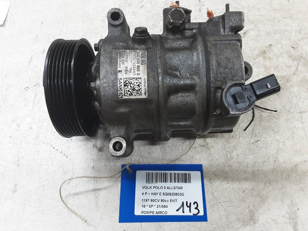 COMPRESSEUR CLIMATISATION Polo V (6R) (5Q0820803G), Volkswagen, Volkswagen AG, Utilisé, Kundenbetreuung@volkswagen.de