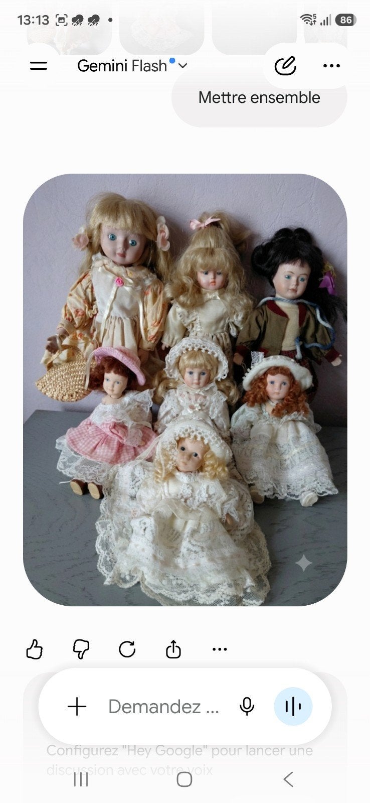 lot de 7 poupées en porcelaine, Collections, Poupées, Enlèvement, Comme neuf, Poupée