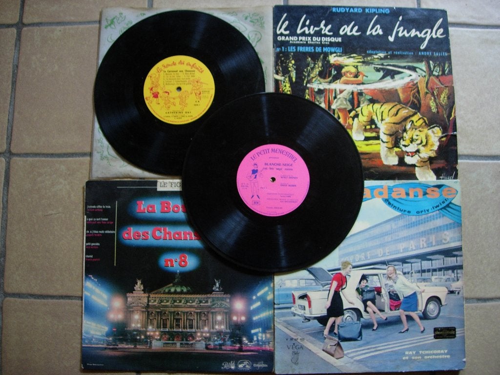 6 Vinyls van 25 cm voor kinderen Zie foto's, Ophalen of Verzenden