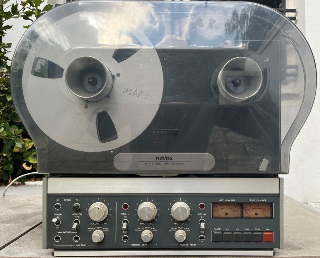 Revox B77 Stereo Bandrecorder + bandenpakket | Werkend |, TV, Hi-fi & Vidéo, Enlèvement, Magnétophone, Avec protection anti-poussière