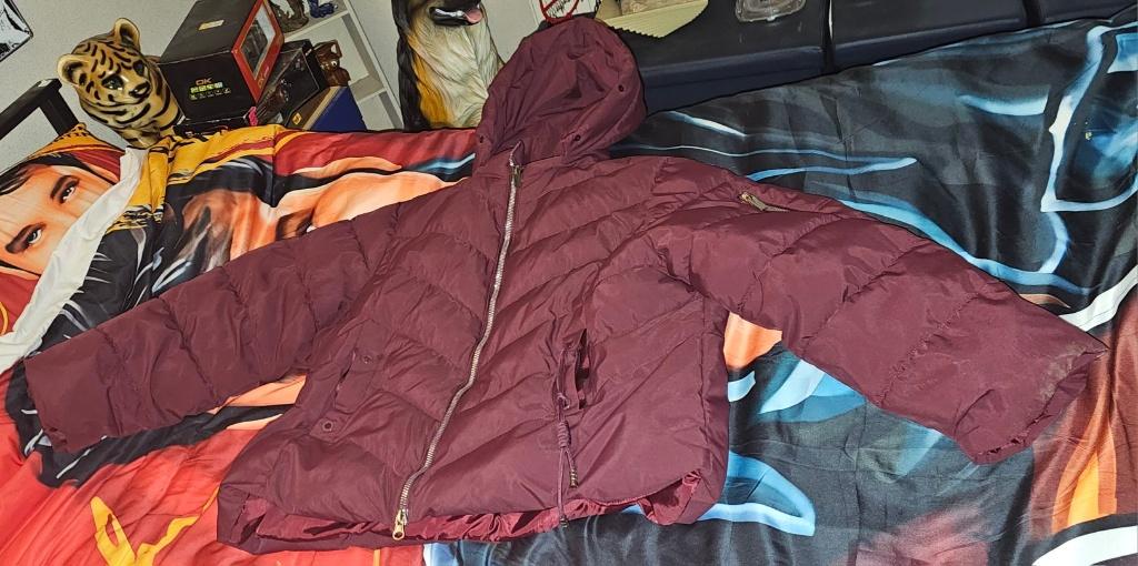 dames winter jas bordo maat 3XL, Ophalen, Gedragen, Rood
