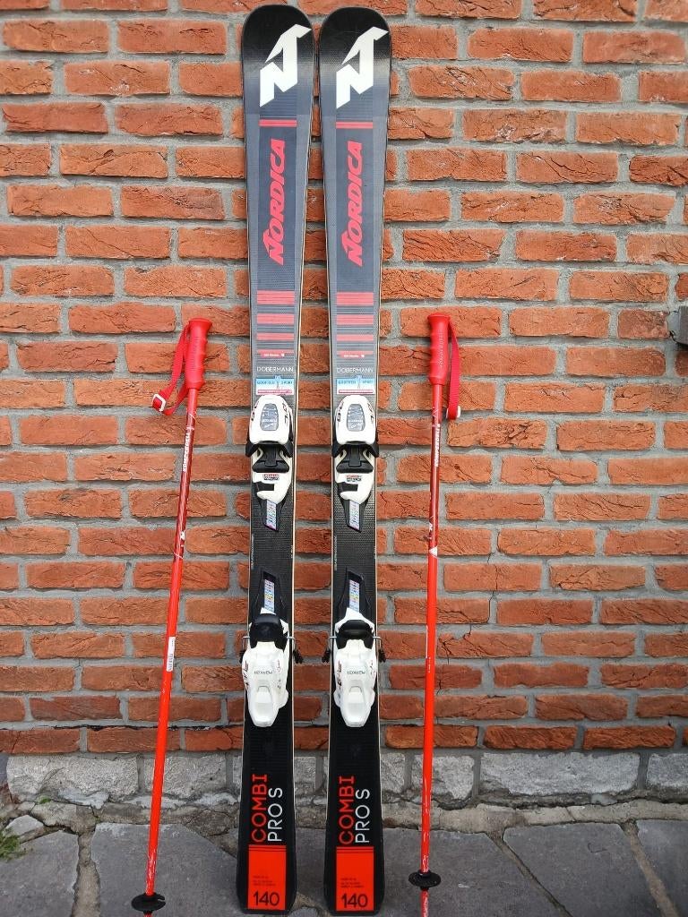 Skilatten kind 140cm Nordica dobbermann combi pro S, Ophalen, 100 tot 140 cm, Zo goed als nieuw, Carve