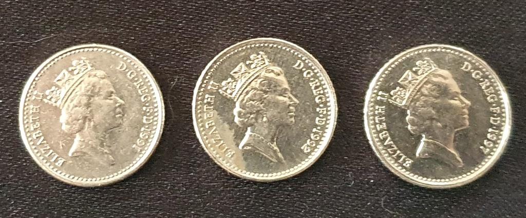 3x5 pence van Verenigd Koninkrijk van 1991-1992-1997, Postzegels en Munten, Munten | Europa | Niet-Euromunten, Ophalen of Verzenden