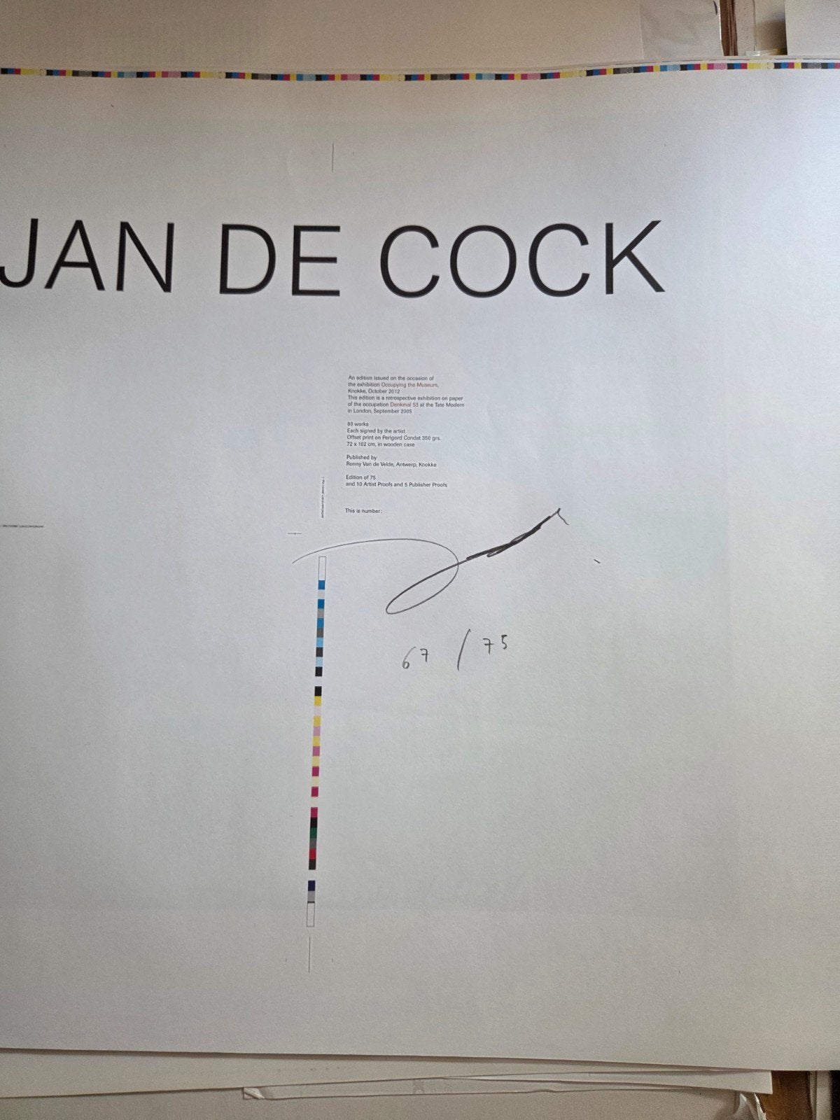 Jan De Cock - occupying the museum, Genummerd, Ophalen of Verzenden
