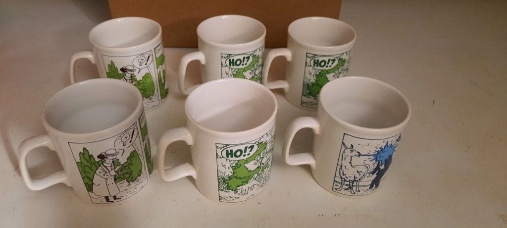 lot tasses Tintin, Huis en Inrichting, Keuken | Servies, Ophalen, Zo goed als nieuw, Vintage, Mok