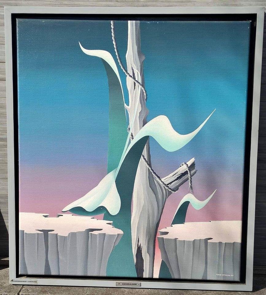 Huile sur toile signe pascal demeuldre, Enlèvement ou Envoi, Toile