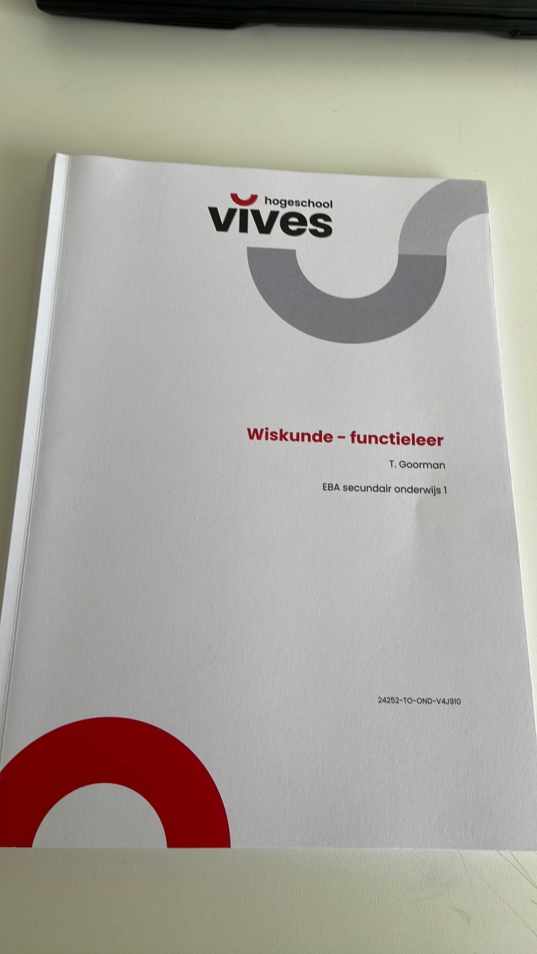 Wiskunde - functieleer VIVES hogeschool, Ophalen of Verzenden, Zo goed als nieuw, Hogeschool