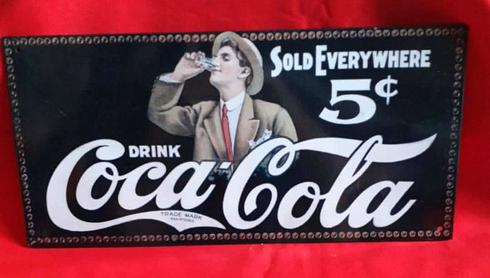 plaque coca cola murale en metal, Enlèvement ou Envoi, Comme neuf, Panneau publicitaire