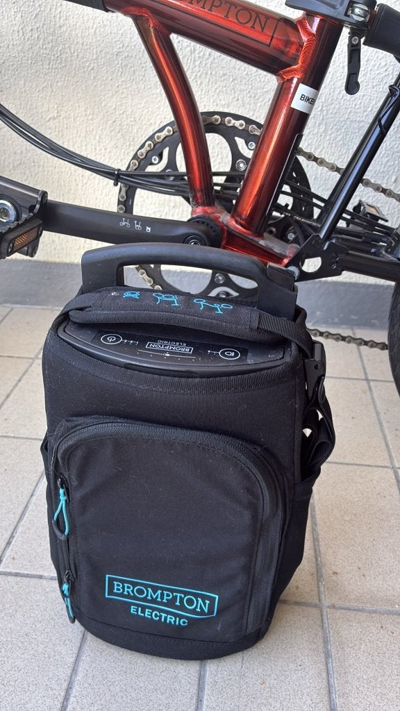 Brompton C-Line/Electric/Flame Lacquer H-Type 6 Speeds, Gebruikt, 51 tot 55 cm, 50 km per accu of meer, Ophalen