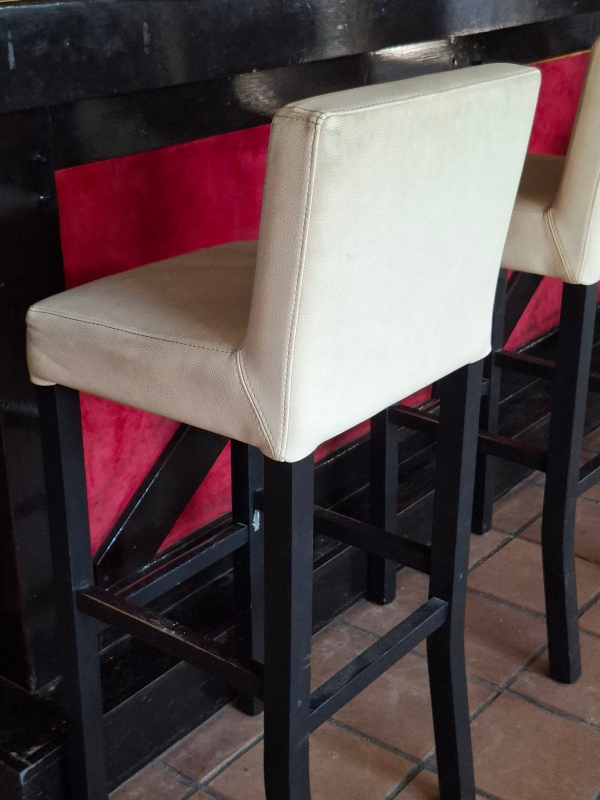 barstoelen, Ophalen, Met voetsteun, Leer, Gebruikt