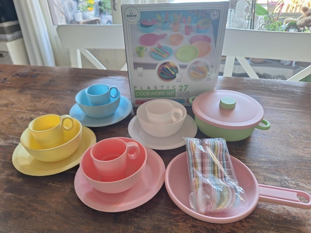 KidKraft 27-delige pastelkleurige kookgerei set, Ophalen of Verzenden