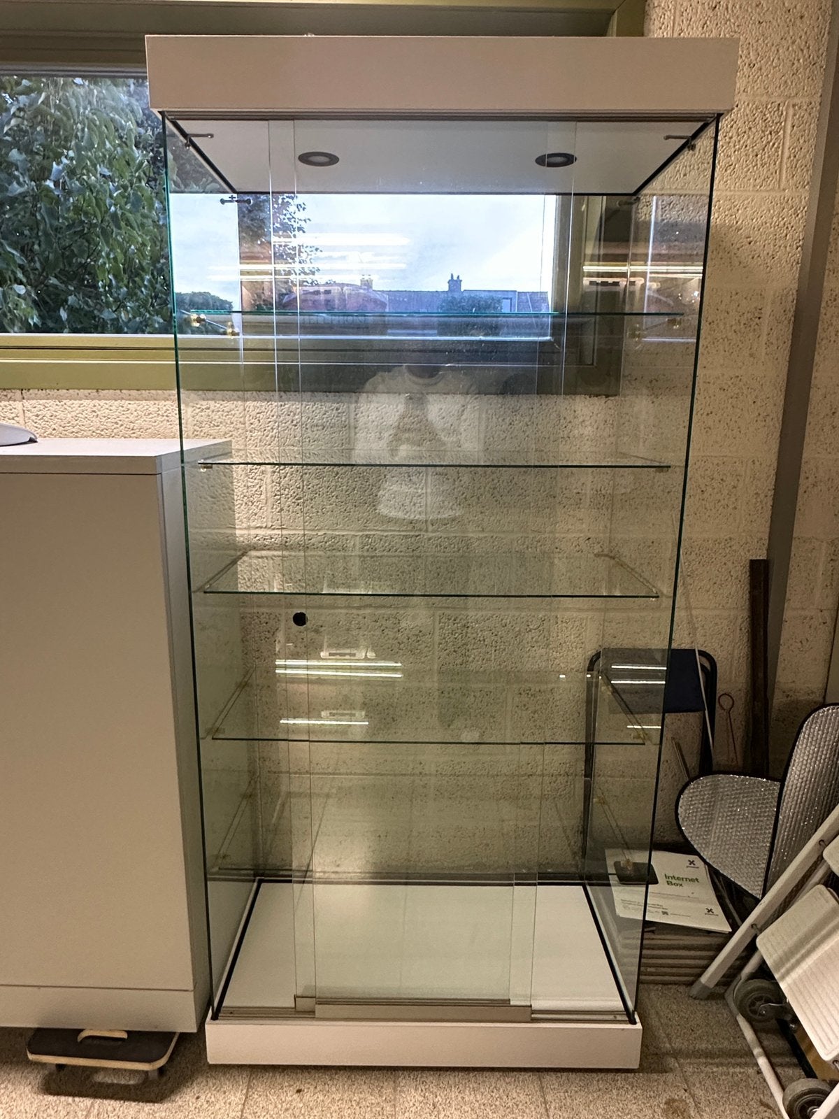 Vitrine en verre, 25 à 50 cm, Comme neuf, Verre, 50 à 100 cm