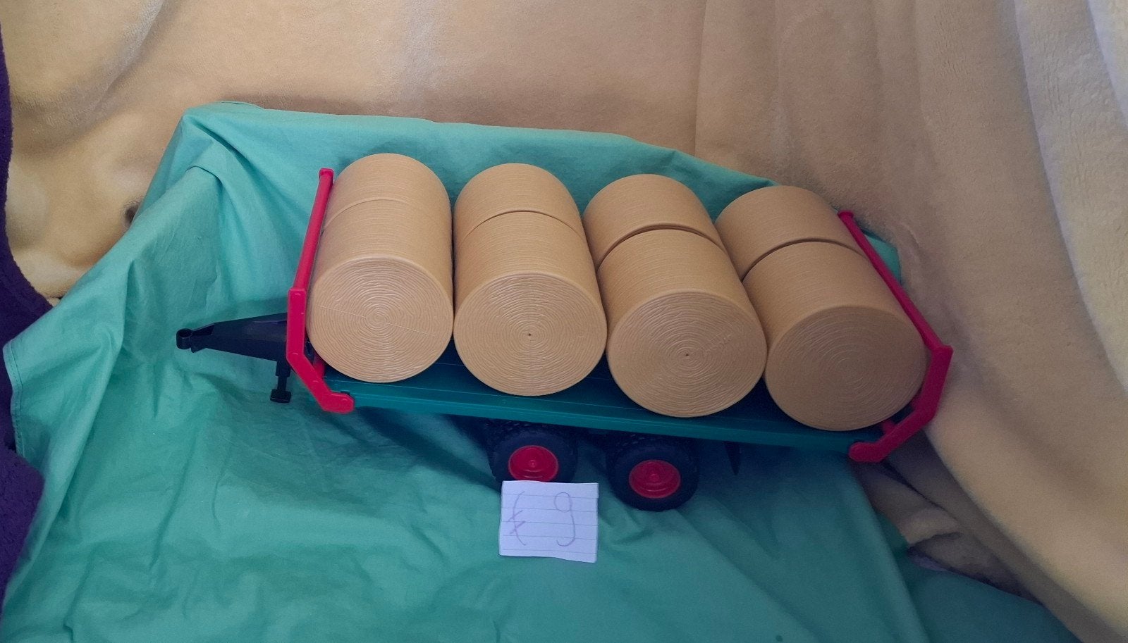 Bruder aanhangwagen tractor, Ophalen