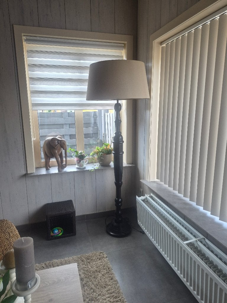 Staanlamp, Ophalen, 150 tot 200 cm, Hout, Landelijk