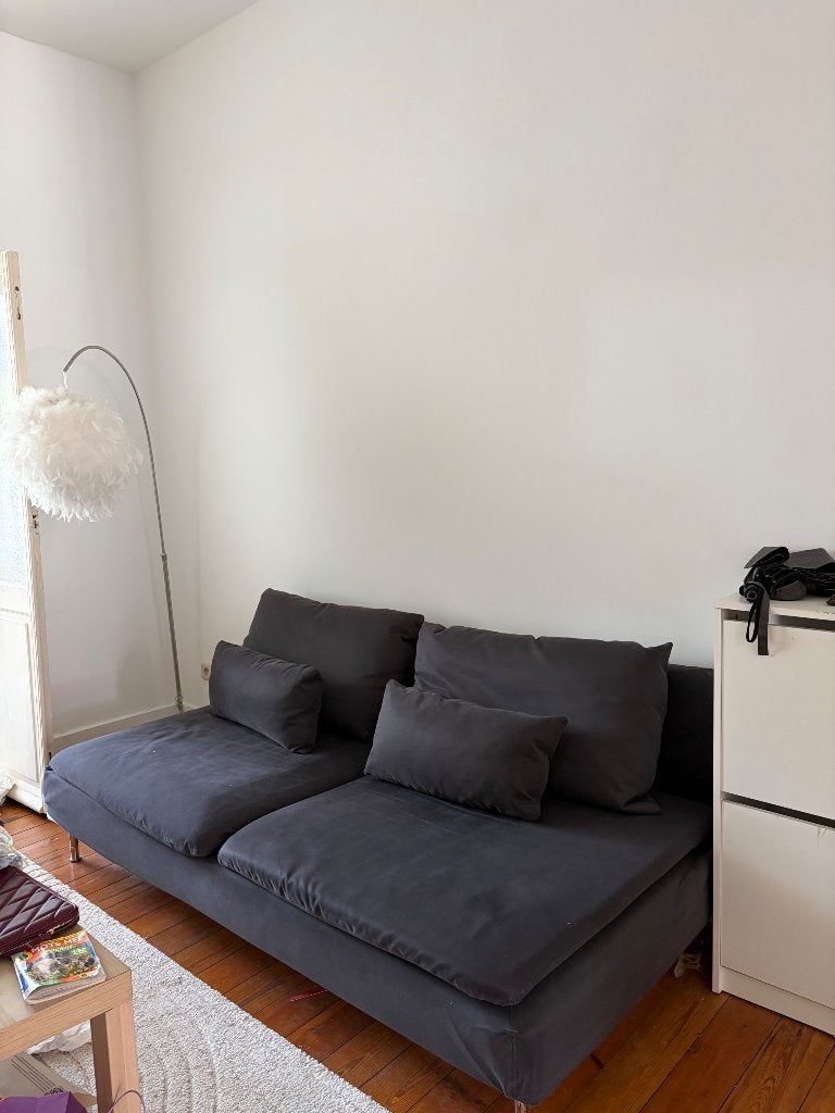 Canapé 3 places gris, Maison & Meubles, Enlèvement, Comme neuf, Trois personnes, Banc droit