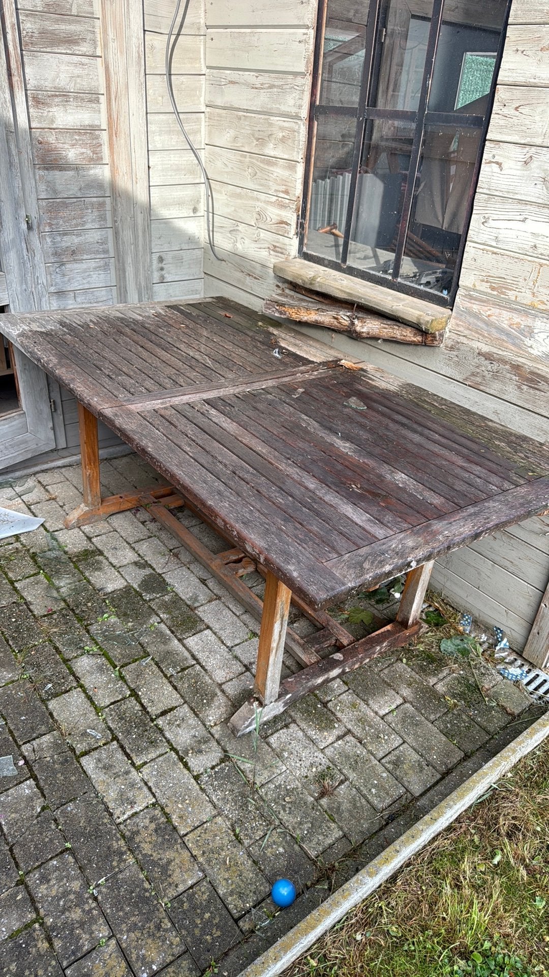Table de jardin GRATUITE 200x100, Ophalen of Verzenden, Gebruikt