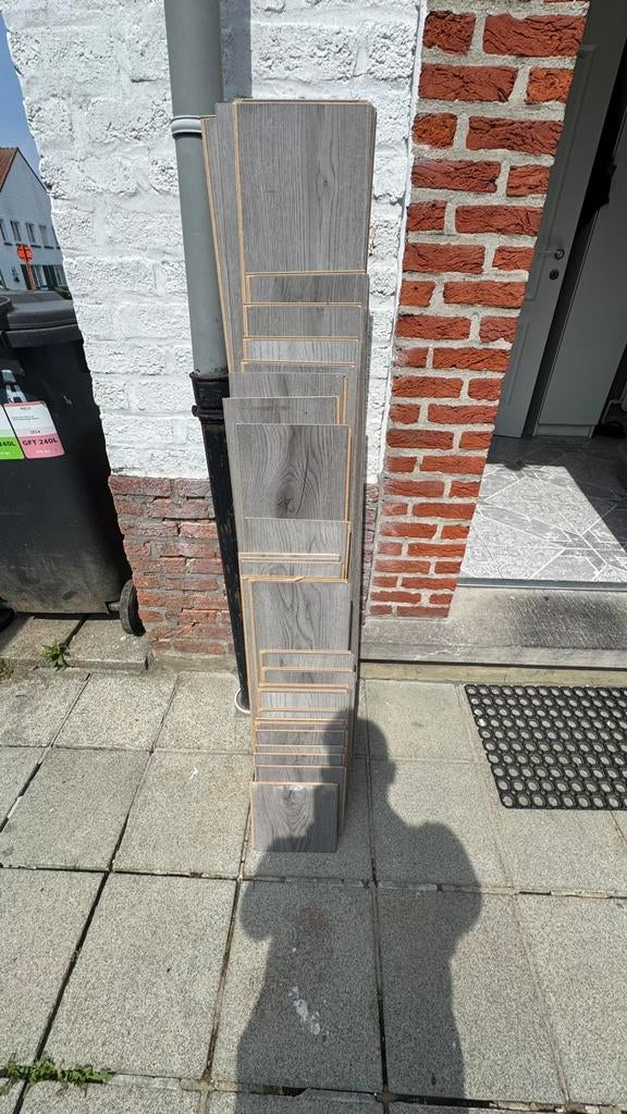 Parquet gris, Huis en Inrichting, Stoffering | Vloerbedekking, Ophalen, Gebruikt, Grijs, Parket