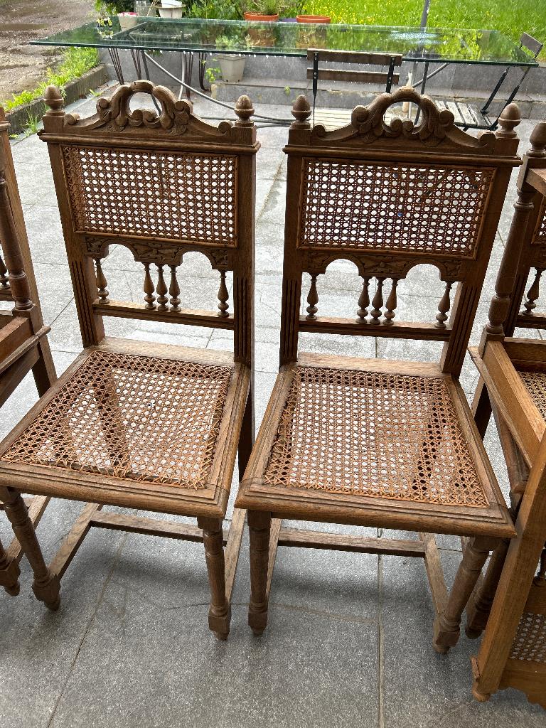 Chaises Henri II rotin, Enlèvement