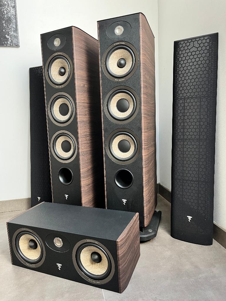 Focal Aria Noyer + Aria CC 900 Noyer + Câbles, TV, Hi-fi & Vidéo, Enceintes, Enlèvement, Utilisé, 120 watts ou plus, Haut-parleurs Frontaux, Arrière ou Stéréo