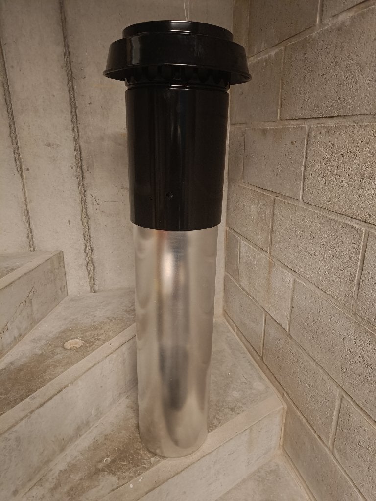 begetube dakdoorvoer vent EPS 180 L 1000 zwart, Doe-het-zelf en Bouw, Ventilatie en Afzuiging, Ophalen, Nieuw