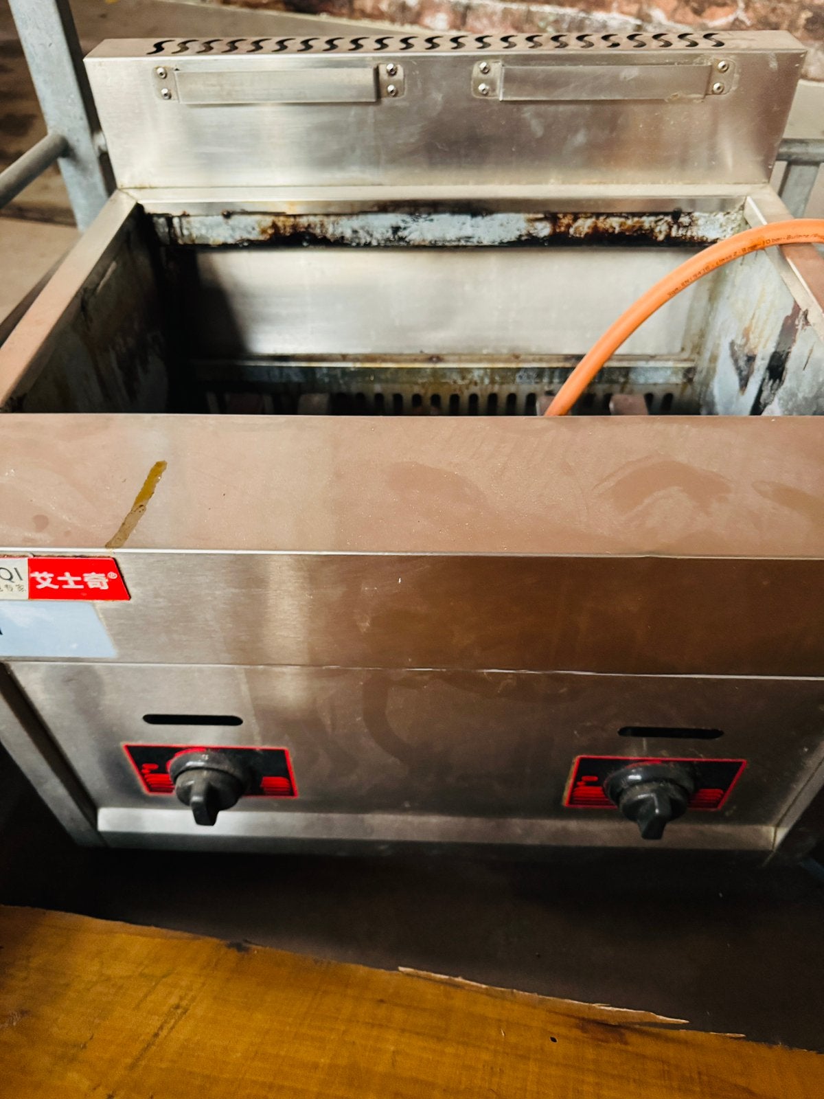 2 Professionele Rvs Gasfriteuses, Electroménager, Friteuses, Enlèvement ou Envoi
